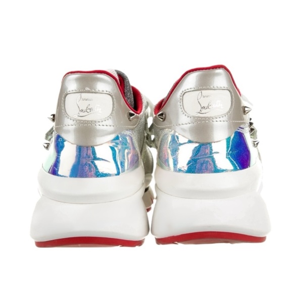 white Christian Louboutin chunky sneakers | red bottoms | authentic - Picture 7 of 8